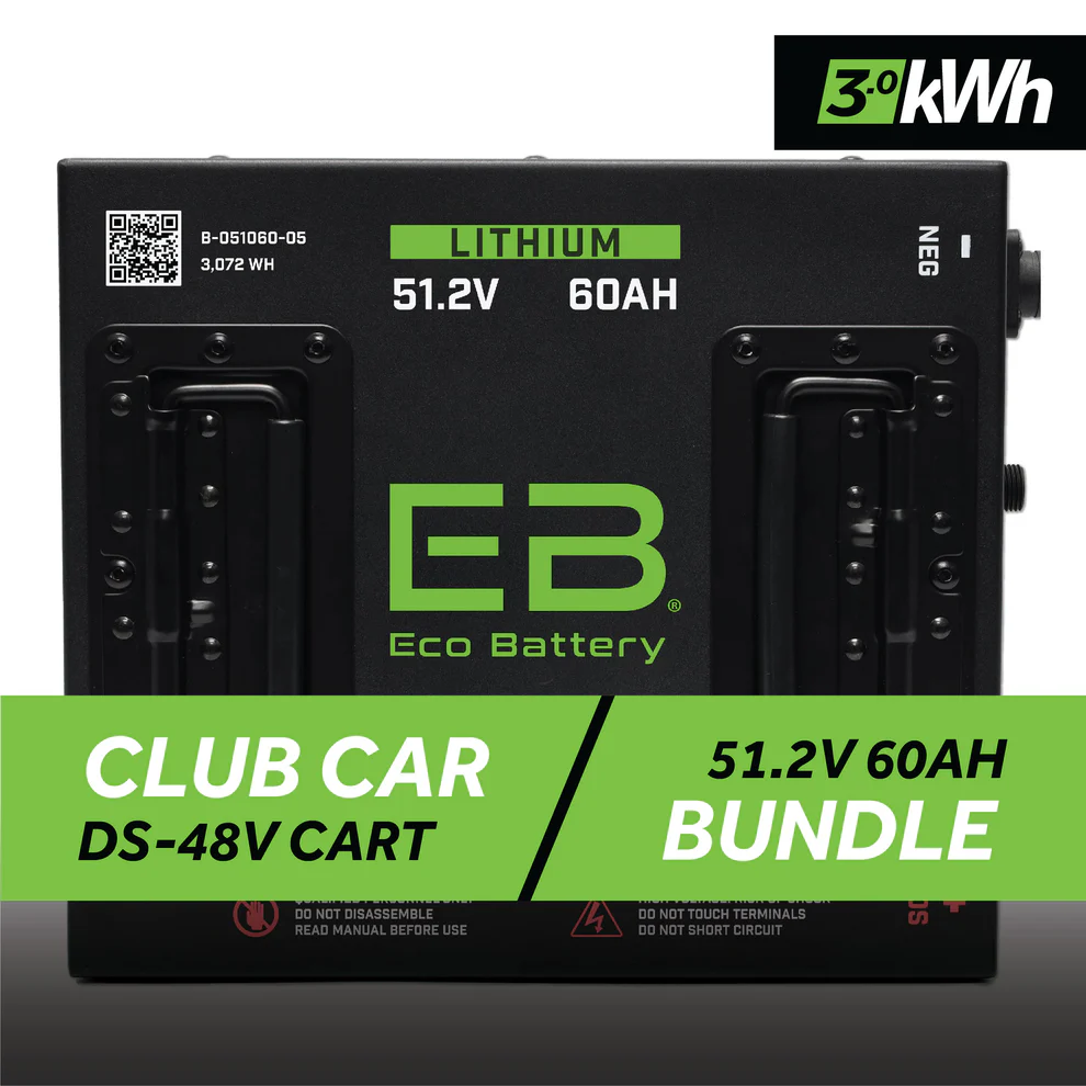 Club Car DS Eco Lithium 51V 60Ah Battery Bundle – Cube