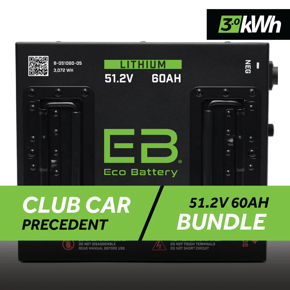 Club Car Precedent Eco Lithium 51V 60Ah Battery Bundle – Cube