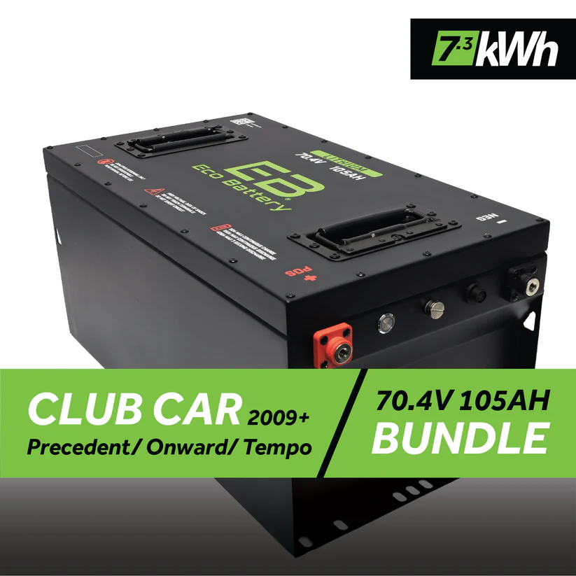 Club Car Precedent 09-Up/Onward/Tempo Eco Lithium 70v 105Ah GEN3 Battery Bundle