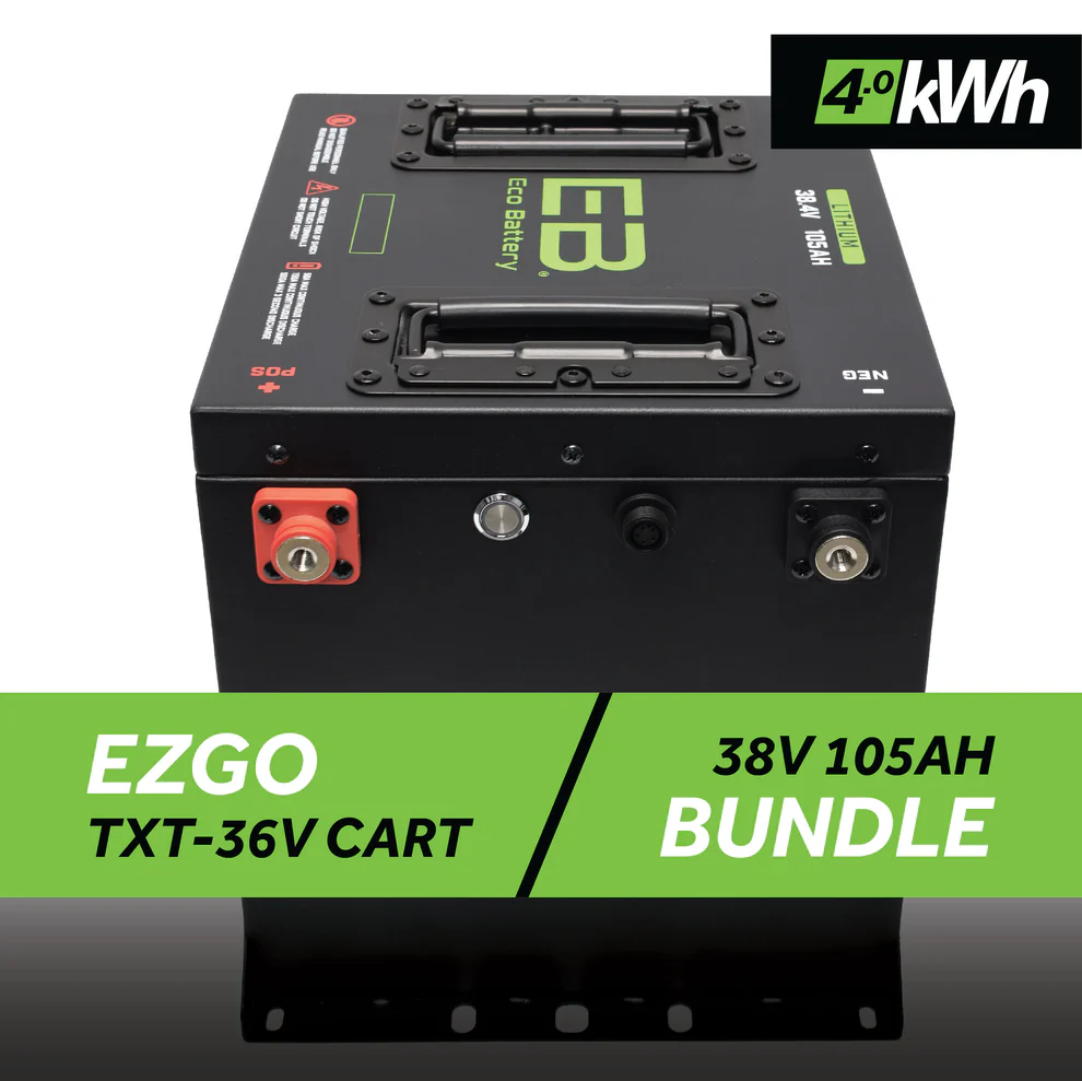 EZGO Freedom TXT (36V) Eco Lithium 38V 105Ah GEN3 Battery Bundle – Cube