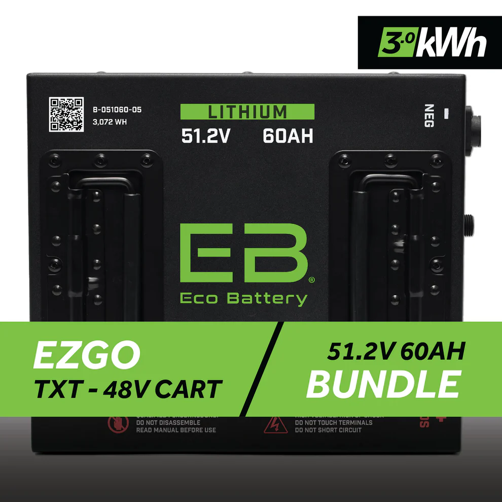EZGO TXT Eco Lithium 51V 60Ah Battery Bundle – Cube