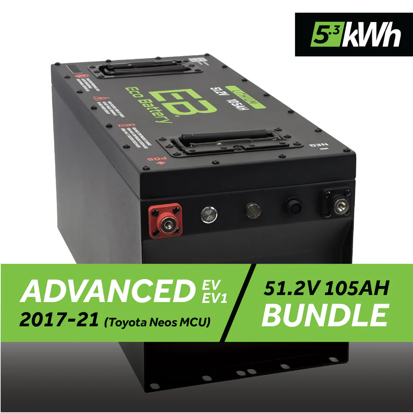 Advanced EV1 2017-2021 Eco Lithium 51v 105Ah GEN3 “Toyota MCU” Battery Bundle – Skinny