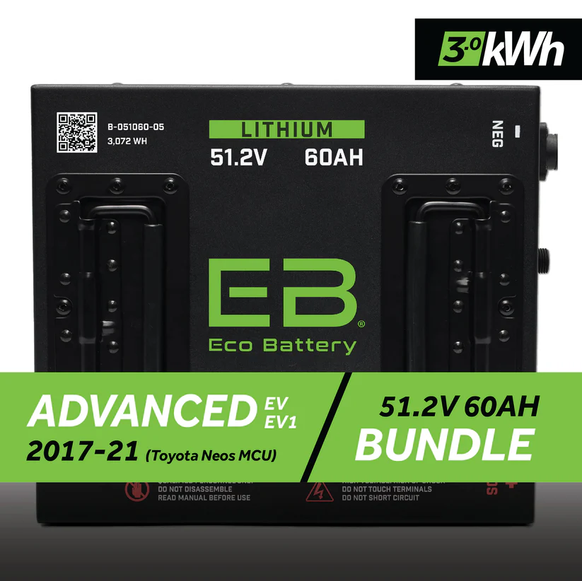 Advanced EV1 2017-2021 Eco Lithium 51v 60Ah “Toyota MCU” Battery Bundle