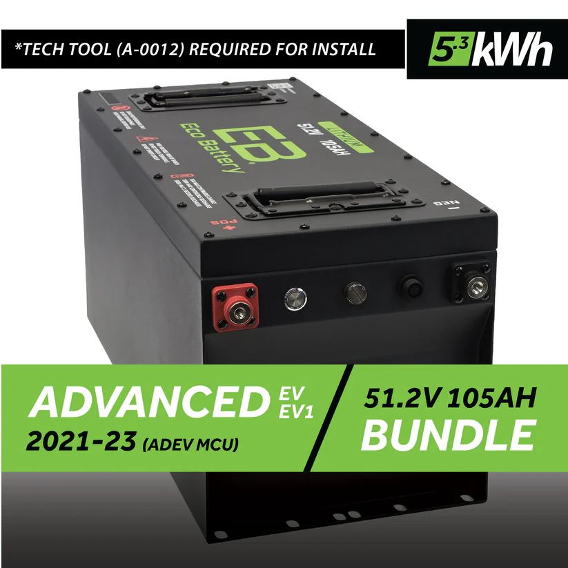 Advanced EV1 2021-2023 Eco Lithium 51v 105Ah GEN3 “AE MCU” Battery Bundle – Skinny