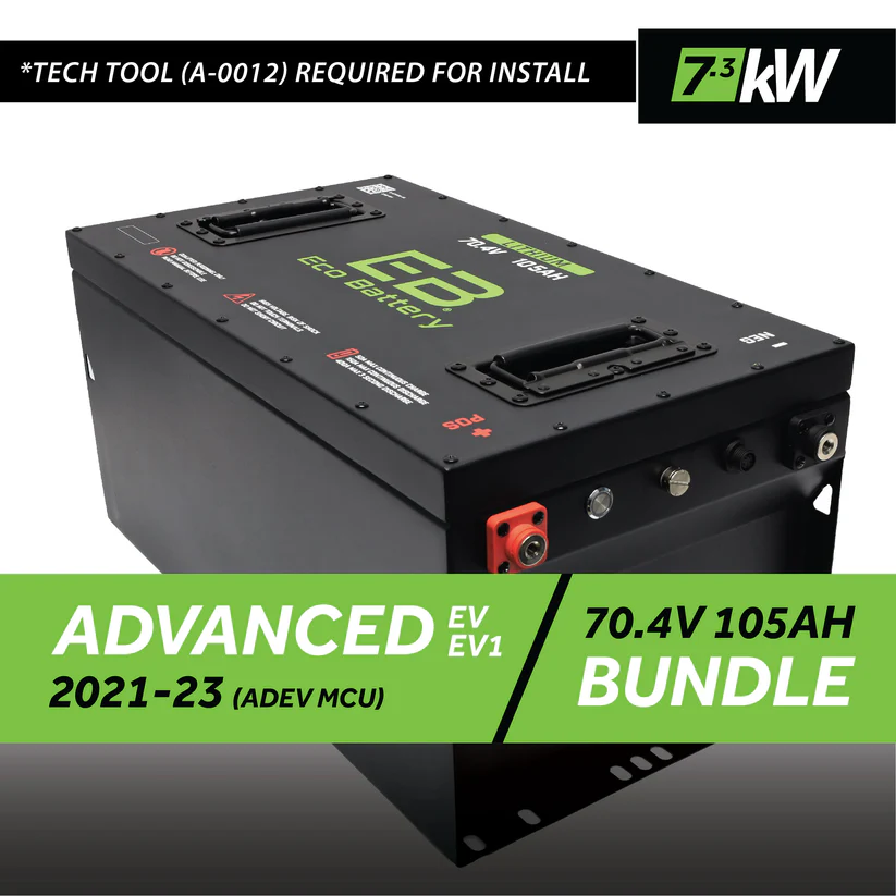 Advanced EV1 2021-2023 Eco Lithium 70v 105Ah GEN3 “AE MCU” Battery Bundle