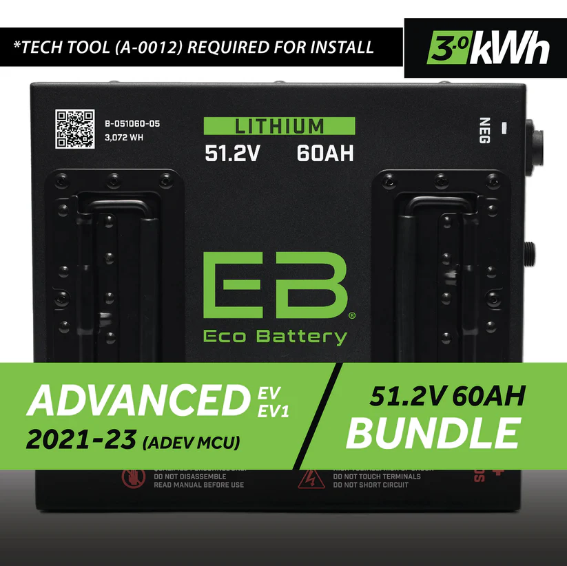 Advanced EV1 2021-2023 Eco Lithium 51v 60Ah “AE MCU” Battery Bundle