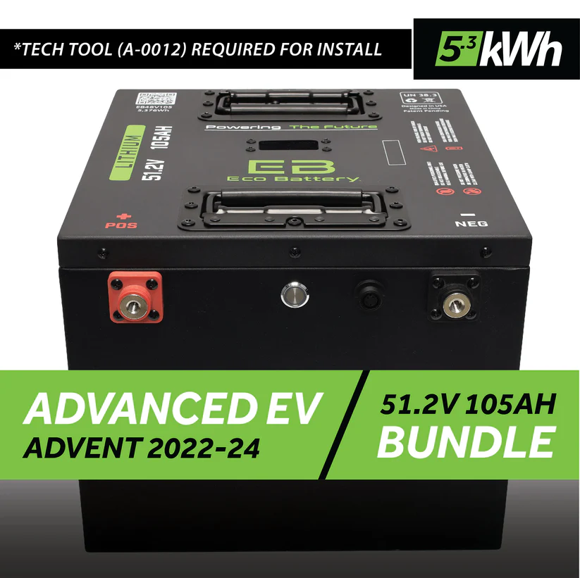 Advanced EV Advent 2022-2024 Eco Lithium 51v 105Ah GEN3 Battery Bundle – Skinny