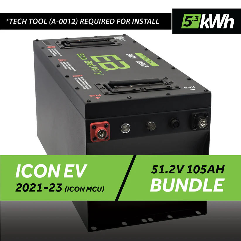 ICON EV 2021-2023 Eco Lithium 51v 105Ah GEN3 “ICON MCU” Battery Bundle – Skinny