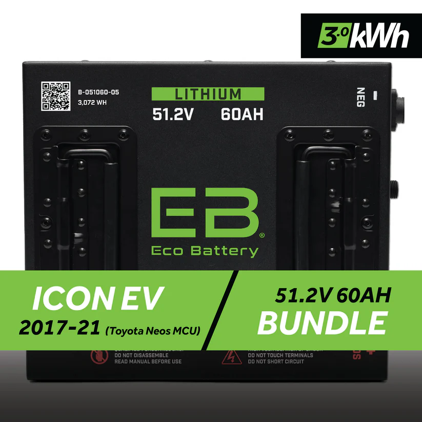 ICON EV 2017-2021 Eco Lithium 51v 60Ah “Toyota MCU” Battery Bundle