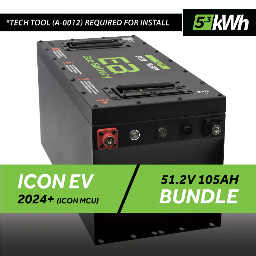 ICON EV 2024-Up Eco Lithium 51v 105Ah GEN3 “ICON MCU” Battery Bundle – Skinny