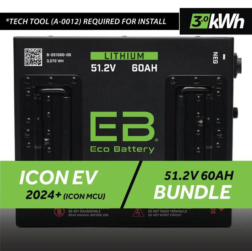 ICON EV 2021-2023 Eco Lithium 51v 60Ah “ICON MCU” Battery Bundle