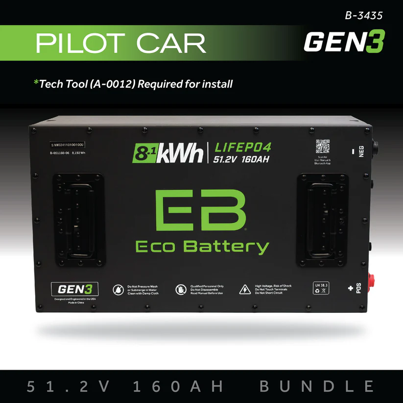 Pilot EV Eco Lithium 51.2V 160Ah GEN3 Battery Bundle