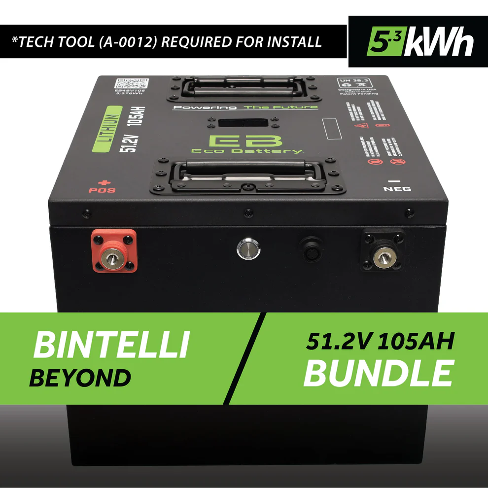 Bintelli Beyond Eco Lithium 51v 105Ah GEN3 Battery Bundle – Thru Hole