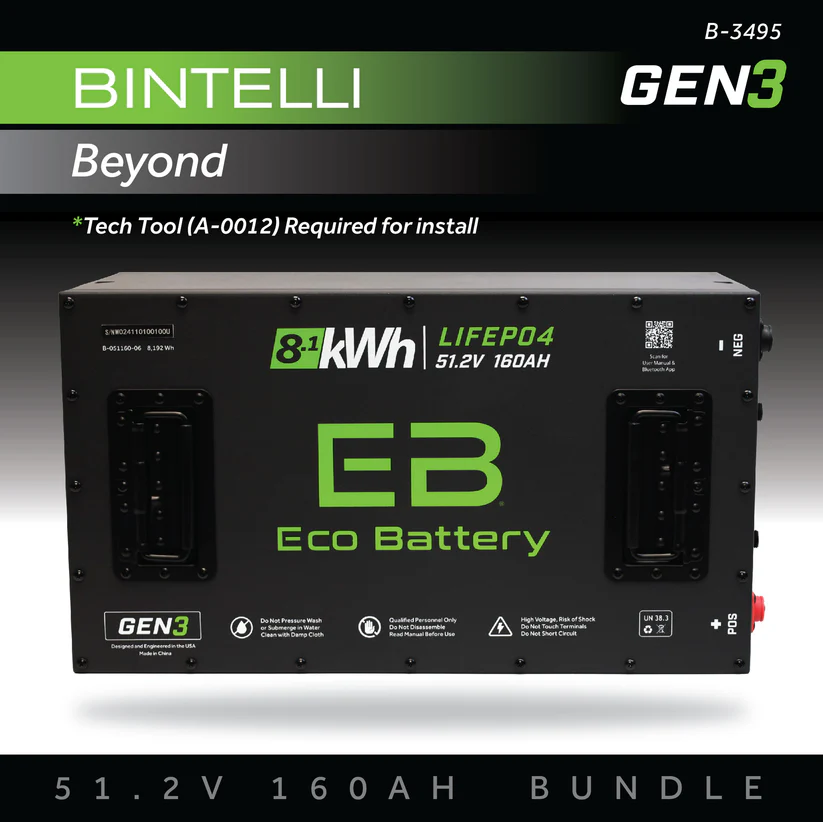 Bintelli Beyond Eco Lithium 51.2V 160Ah GEN3 Battery Bundle