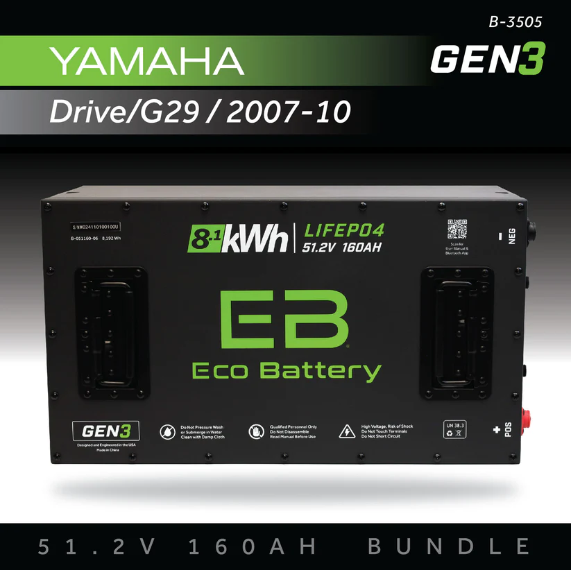 Yamaha G29/Drive 2007-2010 Eco Lithium 51.2V 160Ah GEN3 Battery Bundle