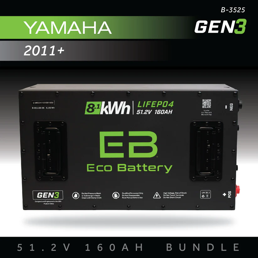 Yamaha G29/Drive 2011-Up & Drive2 Eco Lithium 51.2V 160Ah GEN3 Battery Bundle